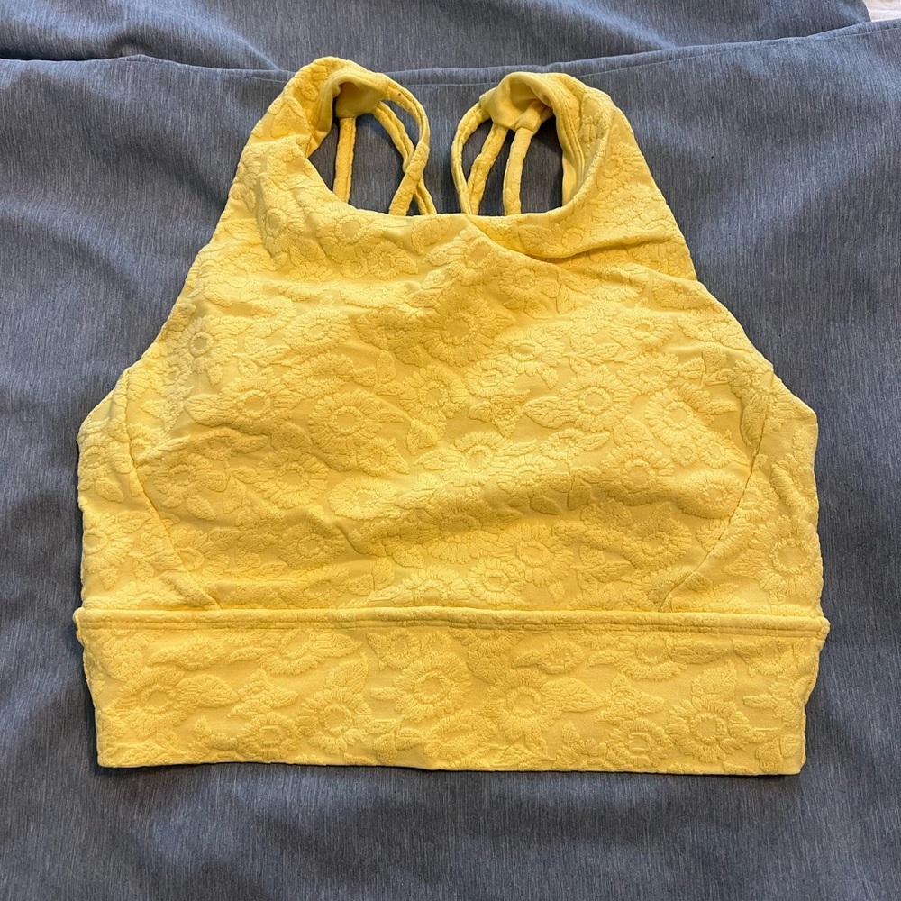Yellow Buffbunny sports bra size small